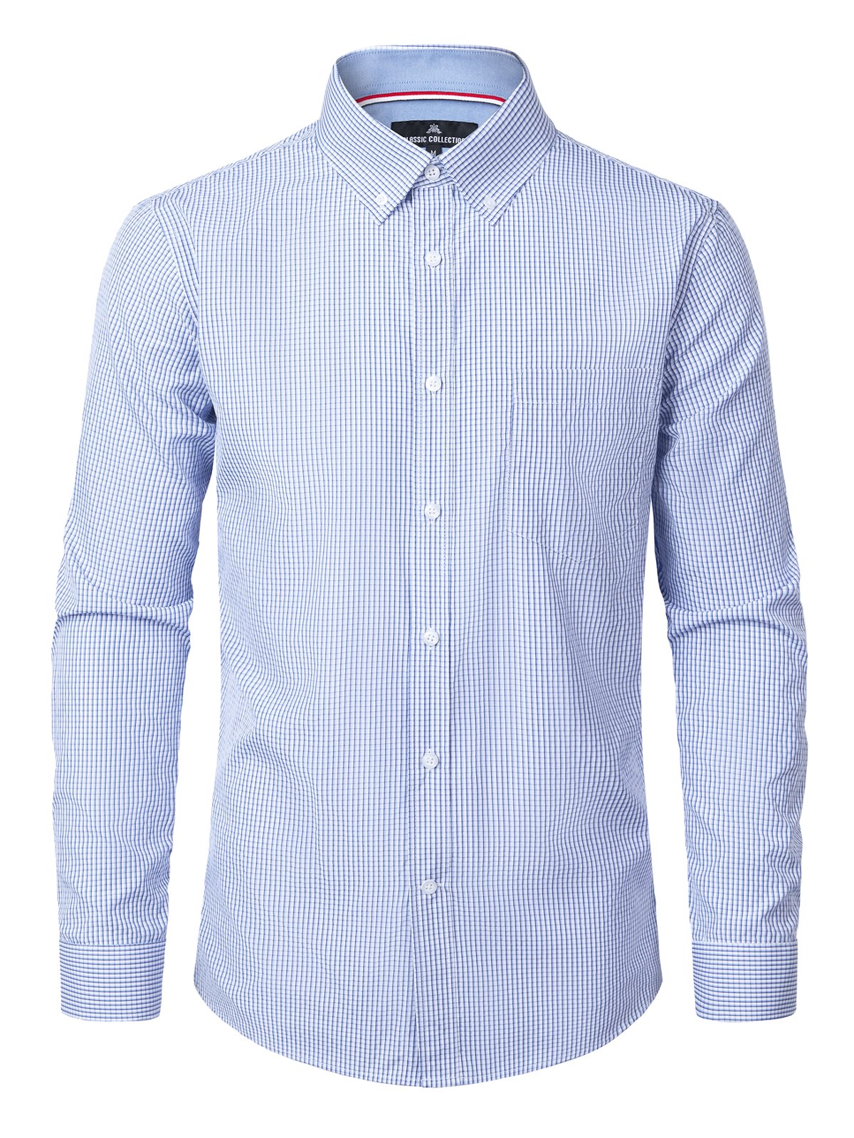 sogami Men's Plaid Shirt Casual Long Sleeve Button Down Gingham Shirt Regular Fit