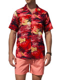 sogami Beach Shirt Short Sleeve Hawaiian Shirts for Men Casual Button Down Shirt