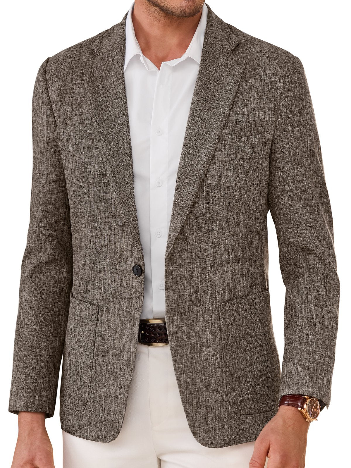 sogami Men's Casual Blazer One Button Business Suit Jacket For Men Regular Fit Sport Coats