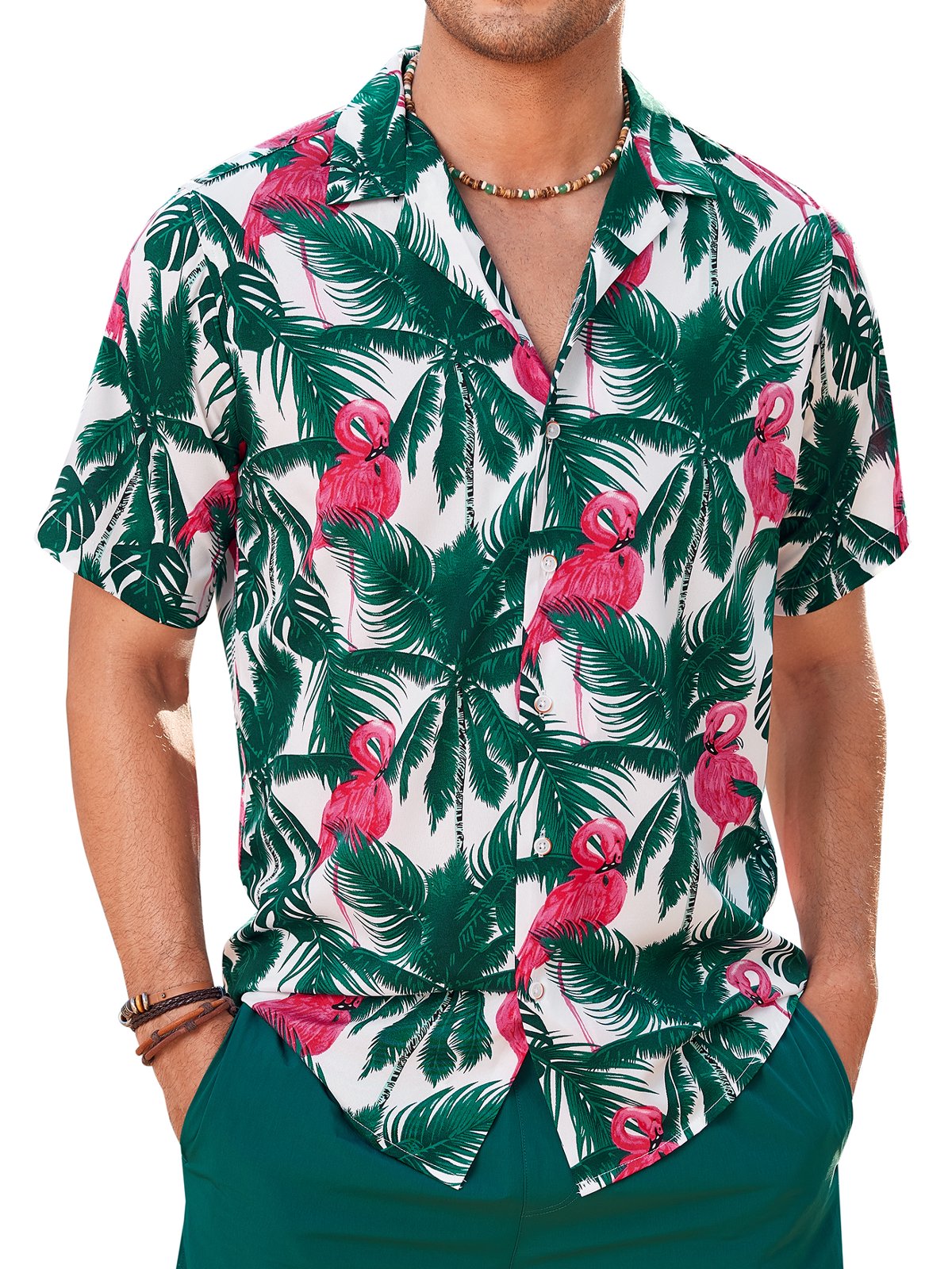 sogami Beach Shirt Short Sleeve Hawaiian Shirts for Men Casual Button Down Shirt