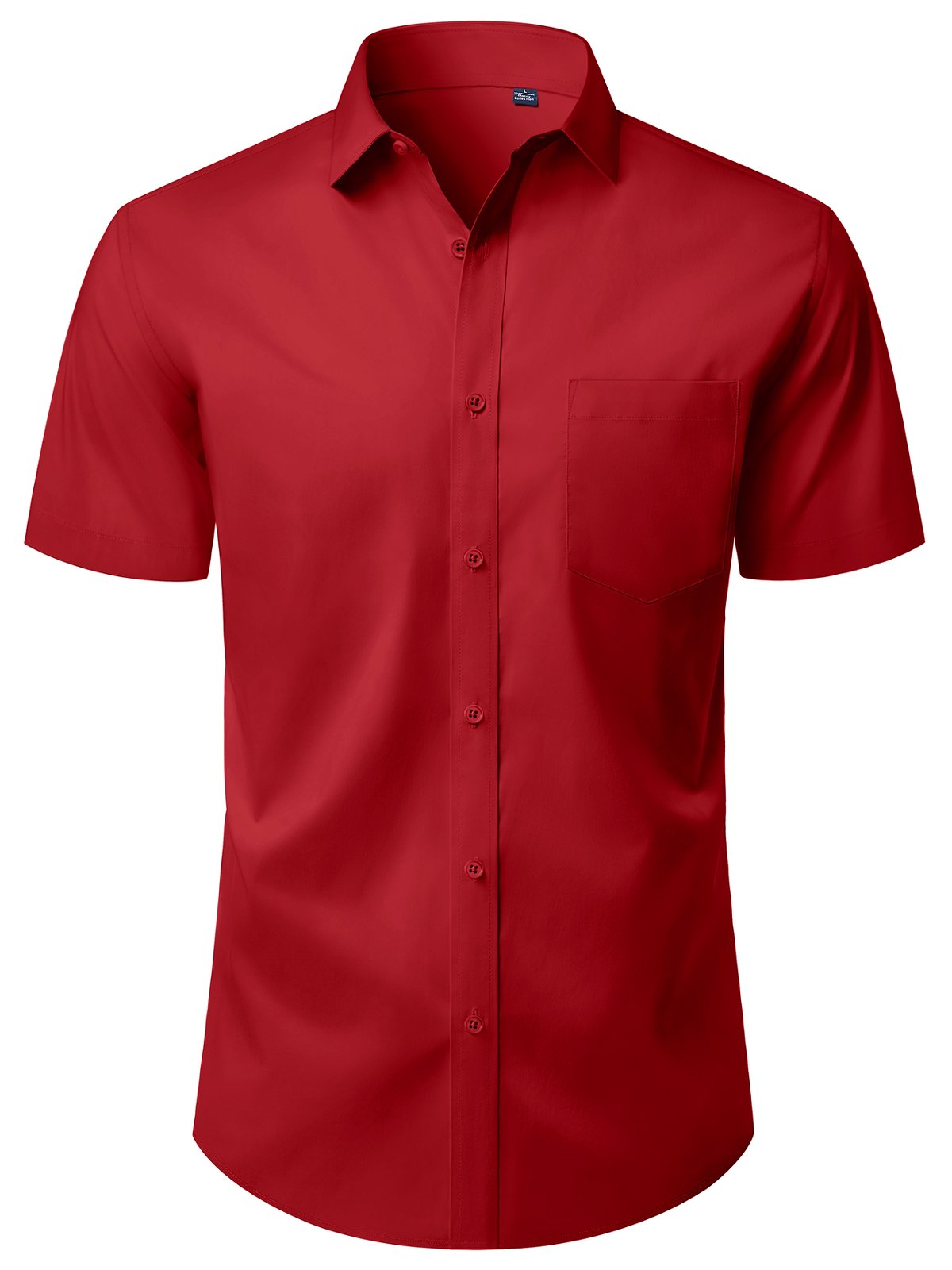 sogami Mens Button Down Work Shirt Stretched Wrinkle Free Short Sleeve White Dresses Shirt For Casual