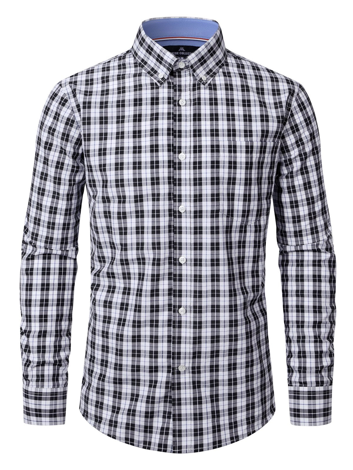 sogami Men's Plaid Shirt Casual Long Sleeve Button Down Gingham Shirt Regular Fit