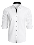 sogami Men's Stylish Button Down Shirt Wrinkle Free Long Sleeve Business Casual Shirt