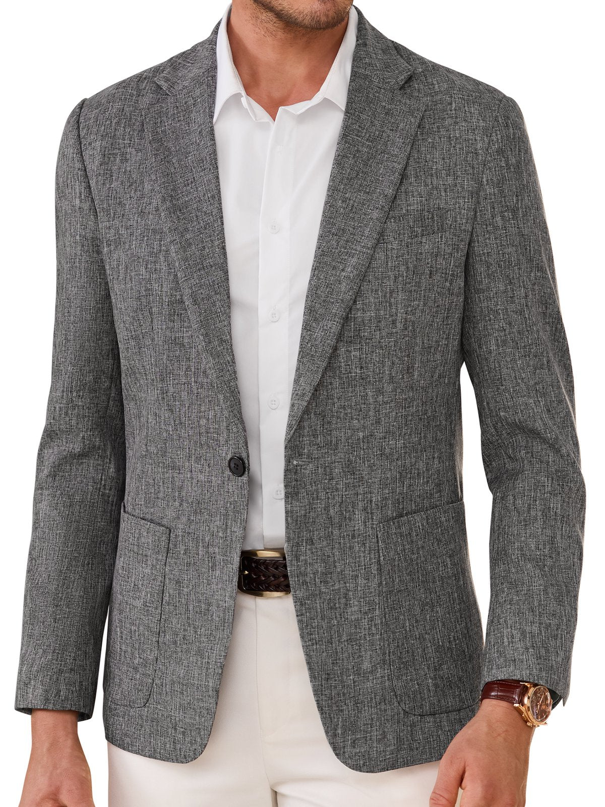 sogami Men's Casual Blazer One Button Business Suit Jacket For Men Regular Fit Sport Coats