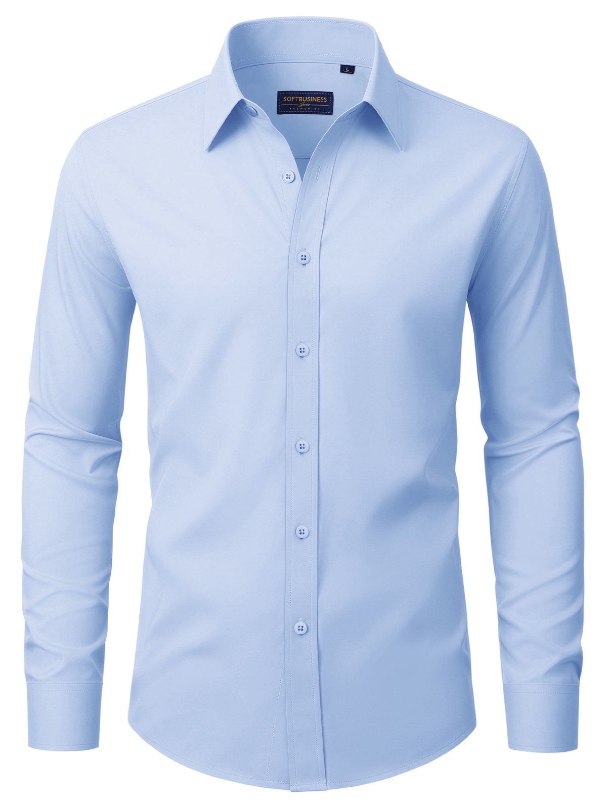 sogami Men's Stain Shield Dress Shirt Long Sleeve Stretch Button Down Formal Shirt
