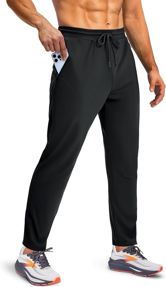 sogami Men's Athletic Sweatpants Joggers with Zipper Pocket Workout Pants For Running