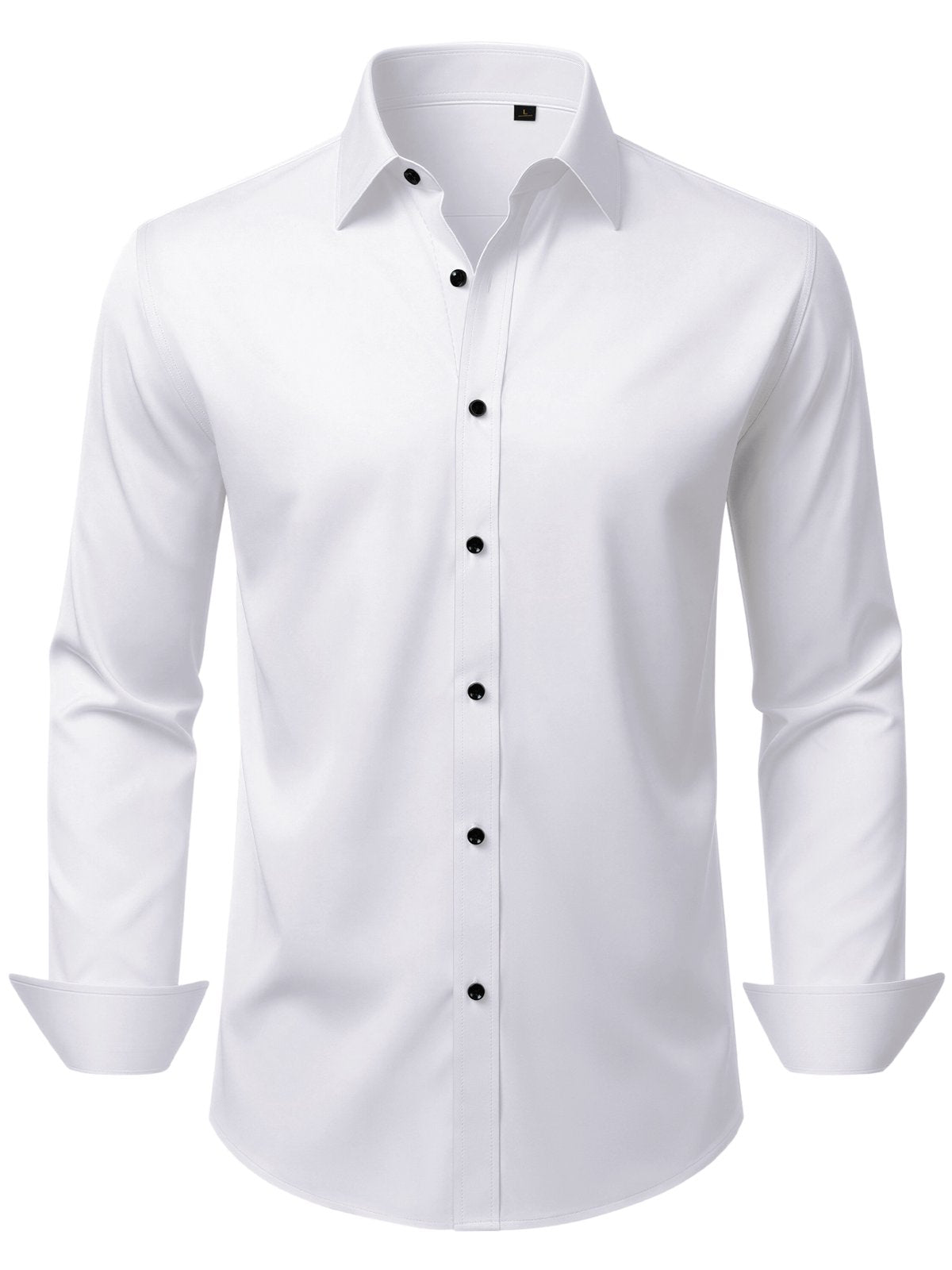 sogami Men's Button Down Shirt Stretch Long Sleeve Business Casual Dress Shirts White