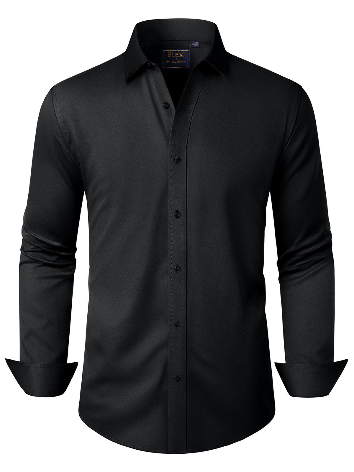 sogami Mens Solid Long Sleeve Dress Shirts Stretch Cotton Business Shirt