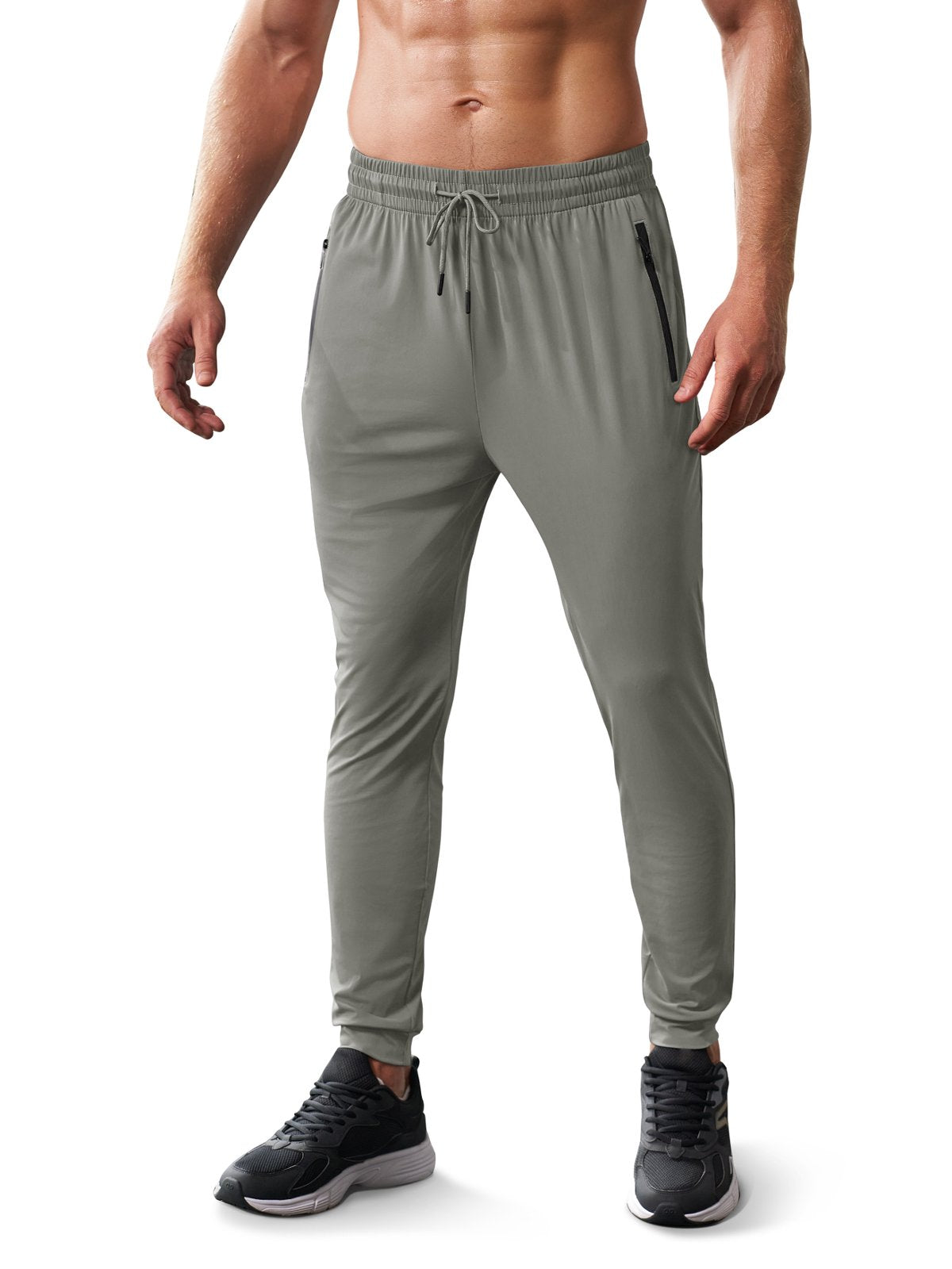 sogami Men's Joggers with Zipper Pockets Elastic Waist Sweatpants Athletic Pants for Jogging,Running