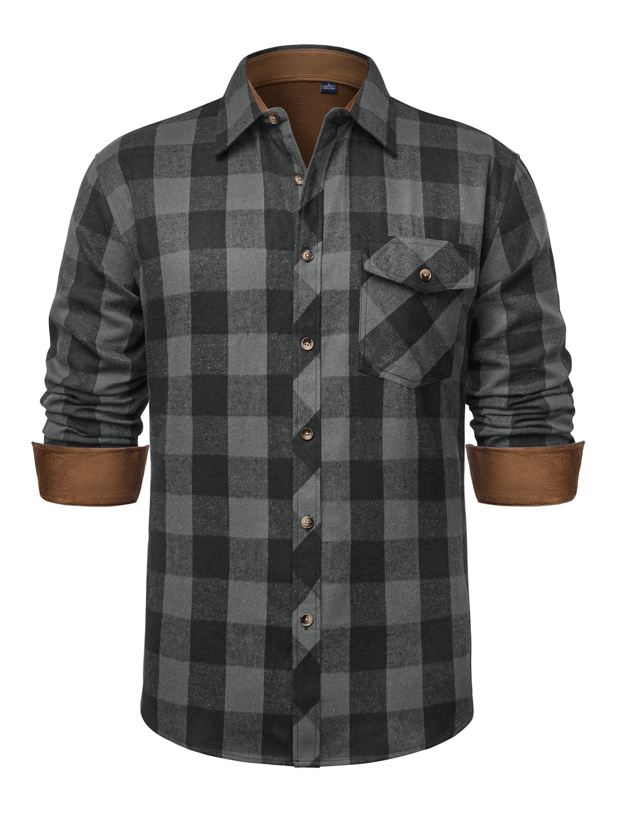 sogami Mens Flannel Shirts Casual Long Sleeve Button Down Plaid Shirts