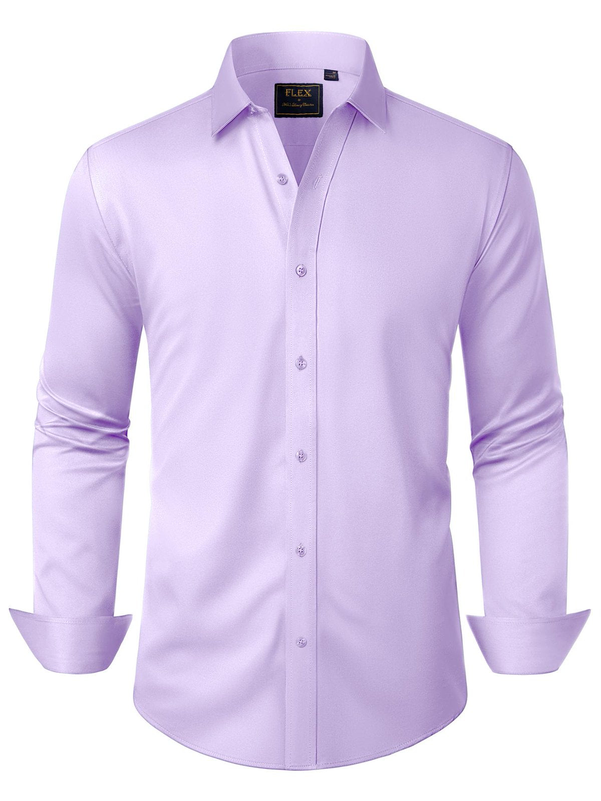 sogami Mens Solid Long Sleeve Dress Shirts Stretch Cotton Business Shirt