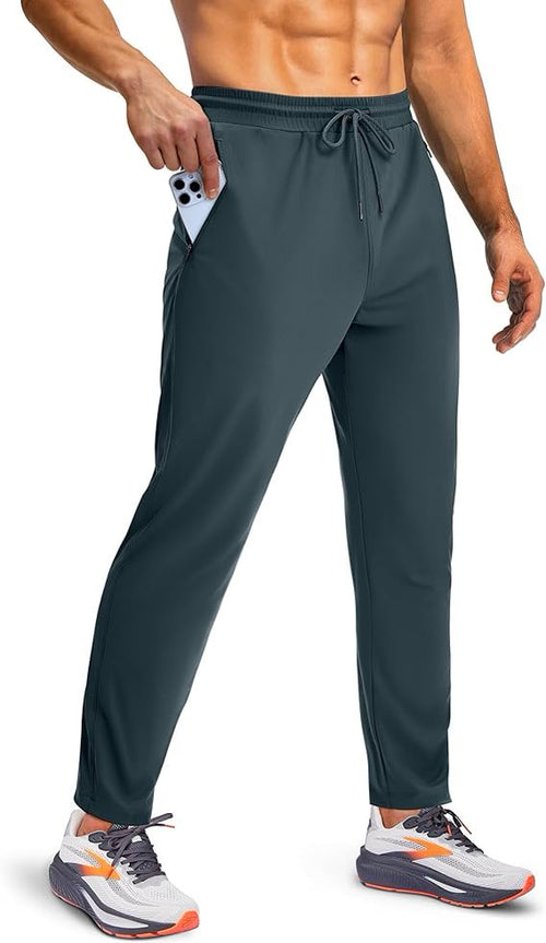 sogami Men's Athletic Sweatpants Joggers with Zipper Pocket Workout Pants For Running