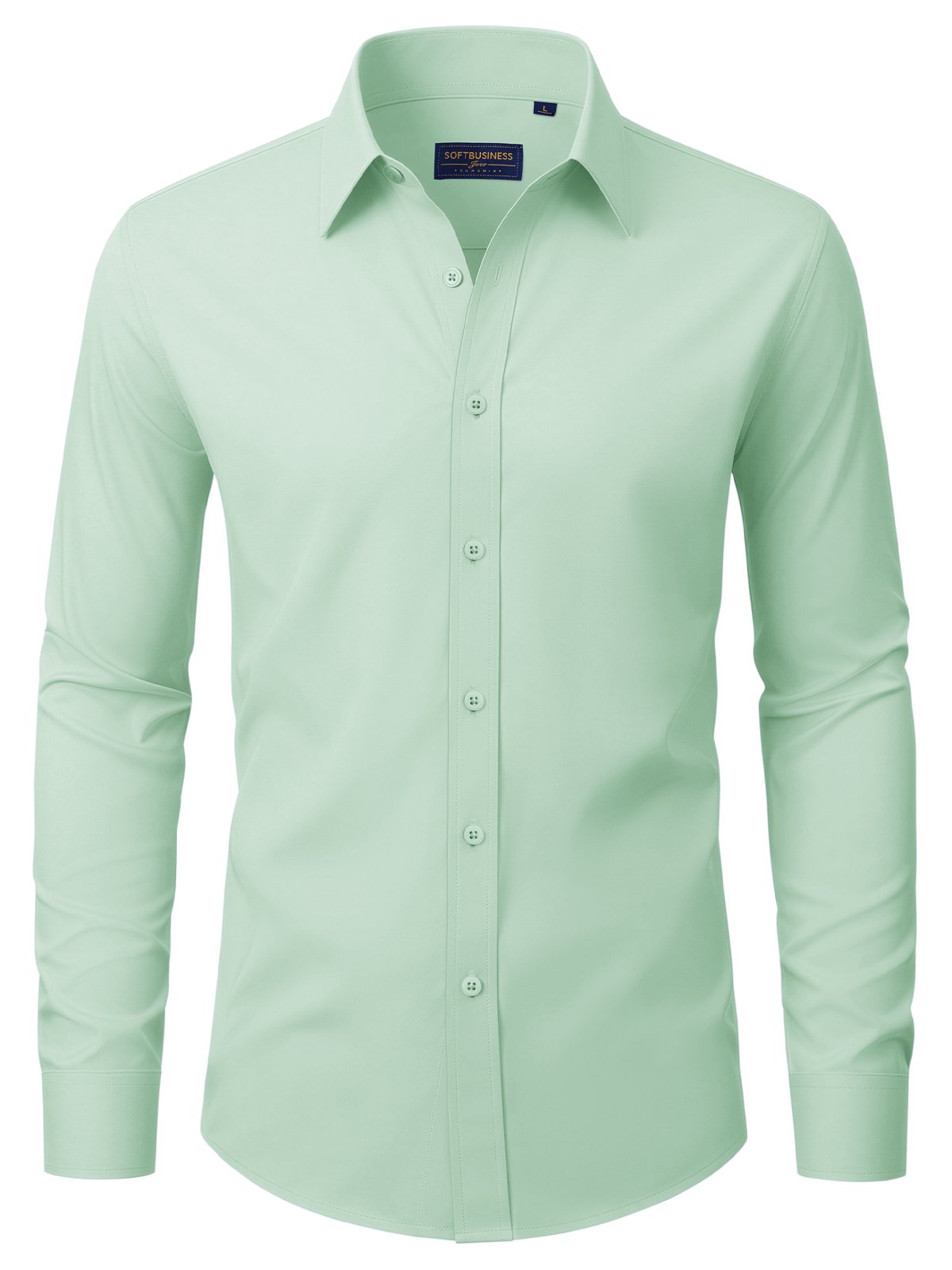sogami Men's Stain Shield Dress Shirt Long Sleeve Stretch Button Down Formal Shirt