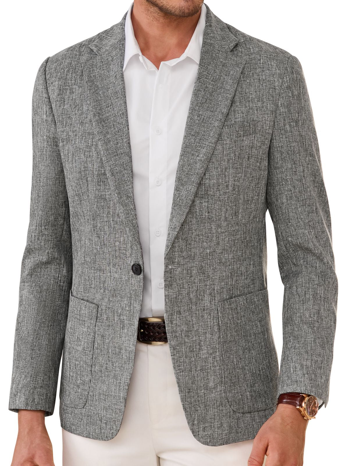 sogami Men's Casual Blazer One Button Business Suit Jacket For Men Regular Fit Sport Coats