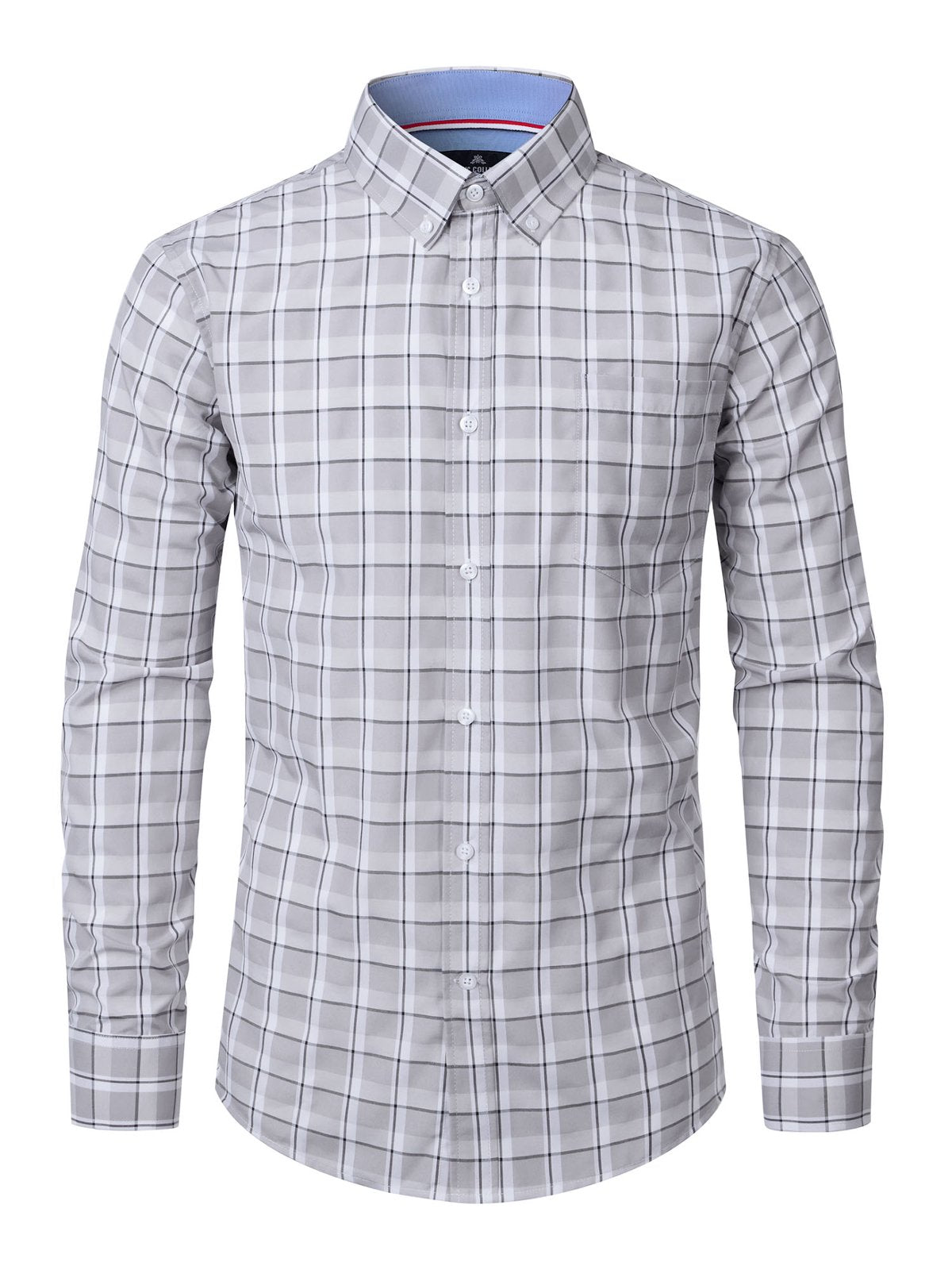 sogami Men's Plaid Shirt Casual Long Sleeve Button Down Gingham Shirt Regular Fit