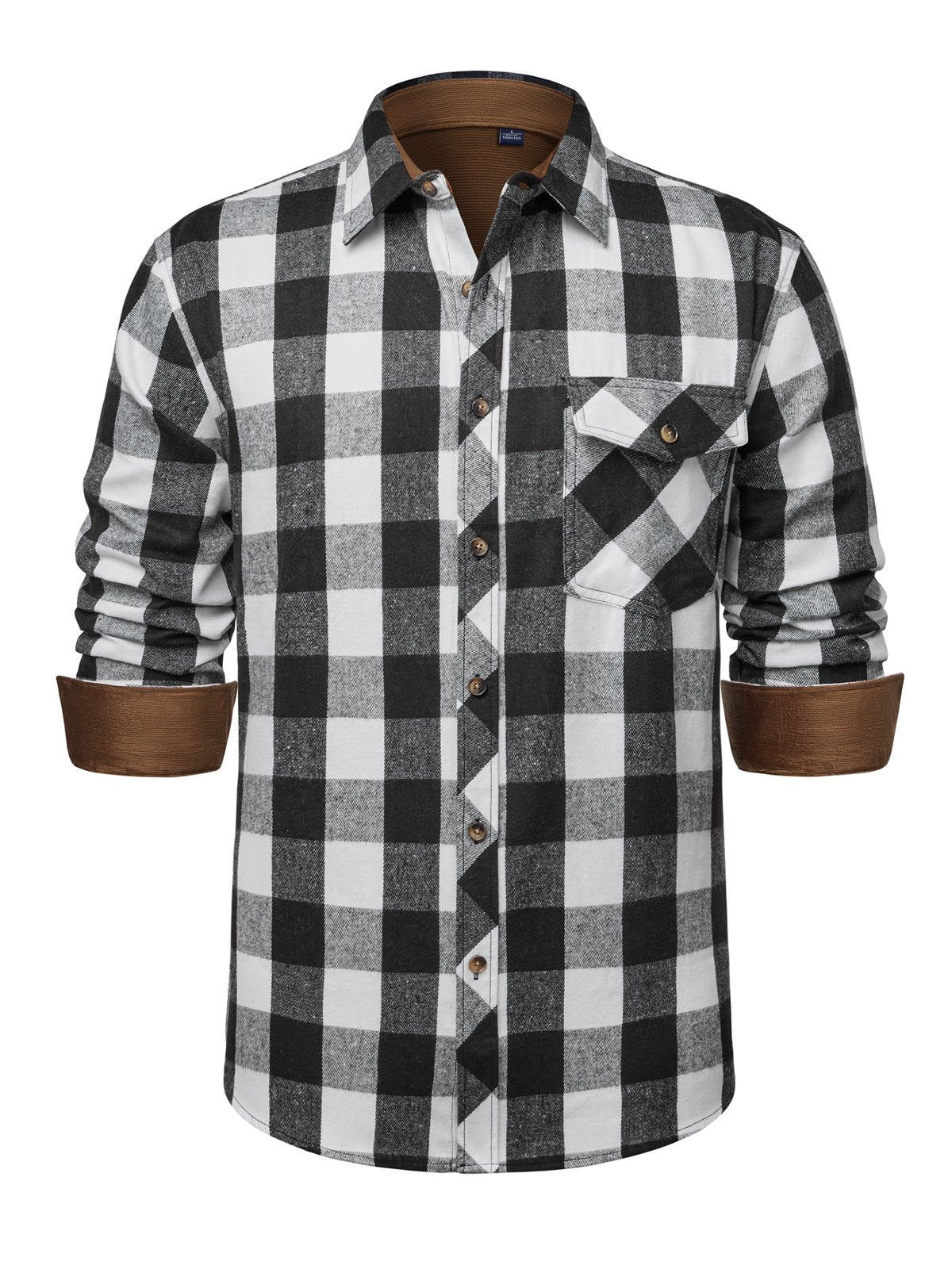 sogami Mens Flannel Shirts Casual Long Sleeve Button Down Plaid Shirts