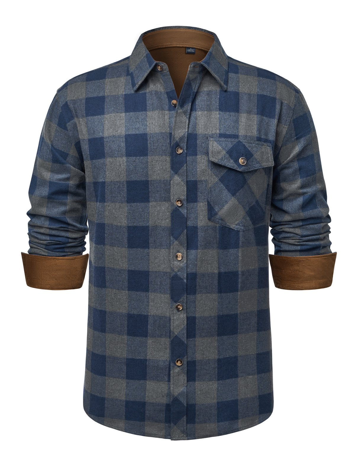 sogami Mens Flannel Shirts Casual Long Sleeve Button Down Plaid Shirts