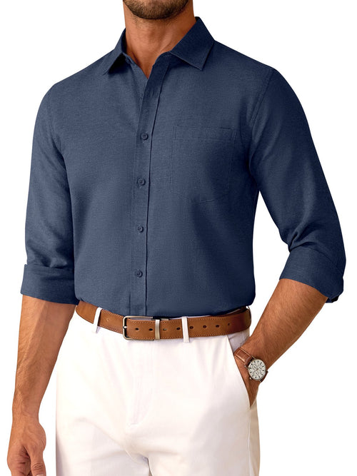 sogami Button Up Shirt Mens Oxford Shirt Casual Long Sleeve White Cotton Dress Shirt For Men Office