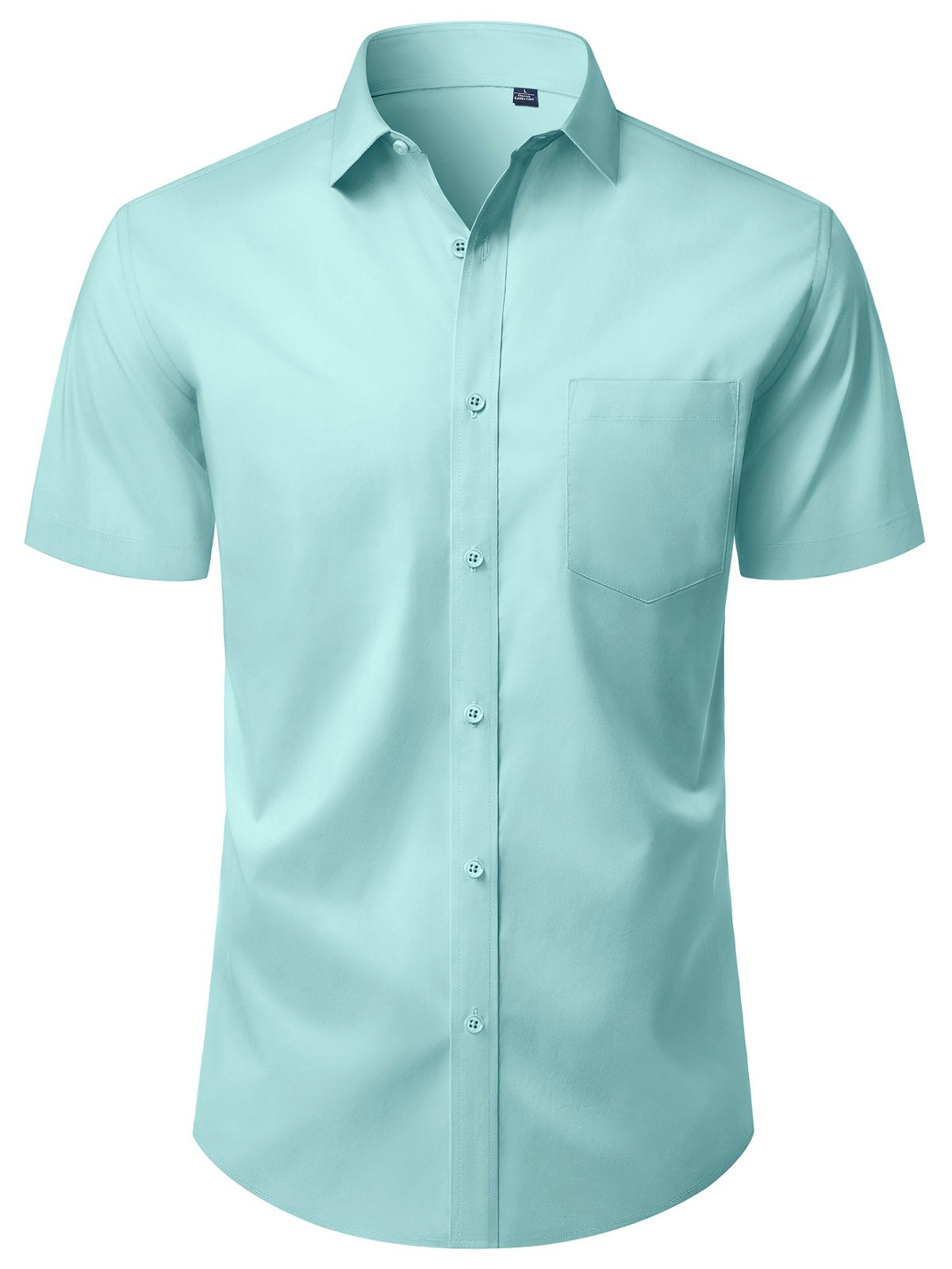 sogami Mens Button Down Work Shirt Stretched Wrinkle Free Short Sleeve White Dresses Shirt For Casual