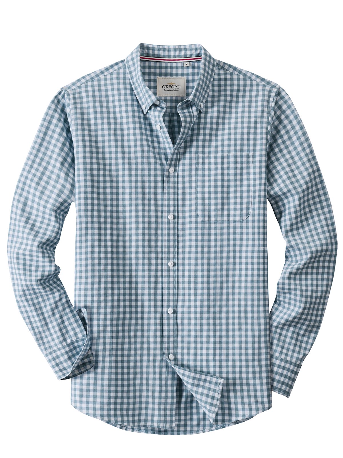 sogami Men's Striped Oxford Shirt Casual Long Sleeve Button Down Shirt