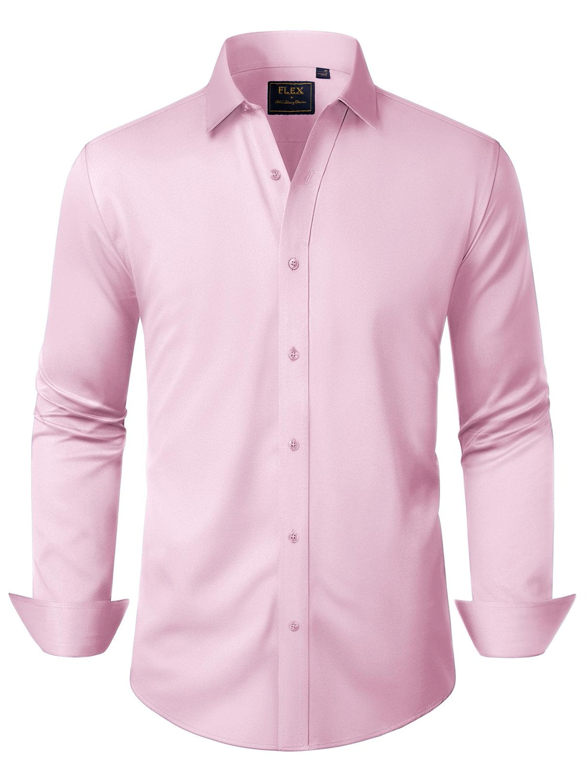 sogami Mens Solid Long Sleeve Dress Shirts Stretch Cotton Business Shirt