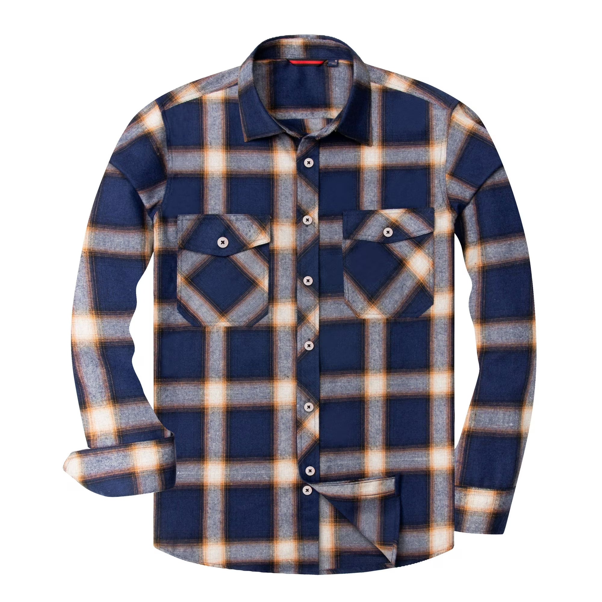 sogami Mens Long Sleeve Red Plaid Flannel Shirts Casual Button Down Regular Fit