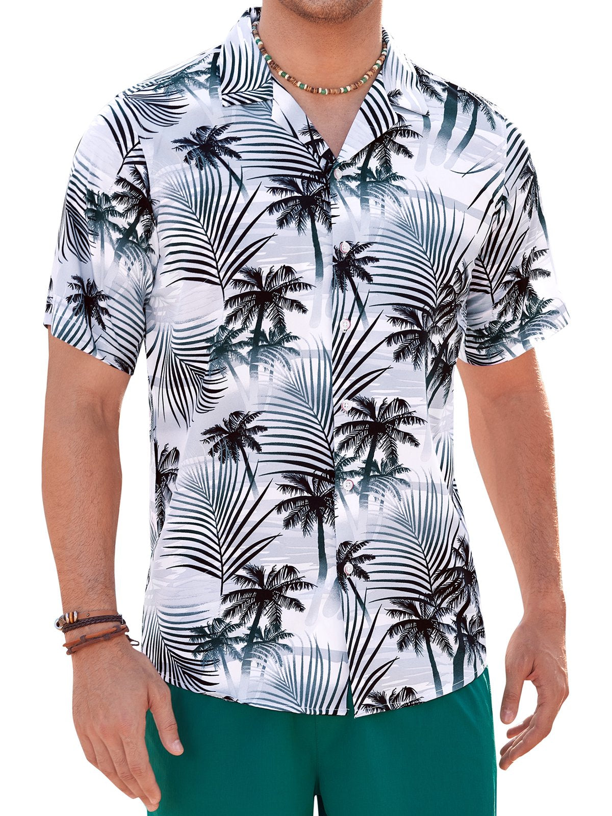 sogami Beach Shirt Short Sleeve Hawaiian Shirts for Men Casual Button Down Shirt