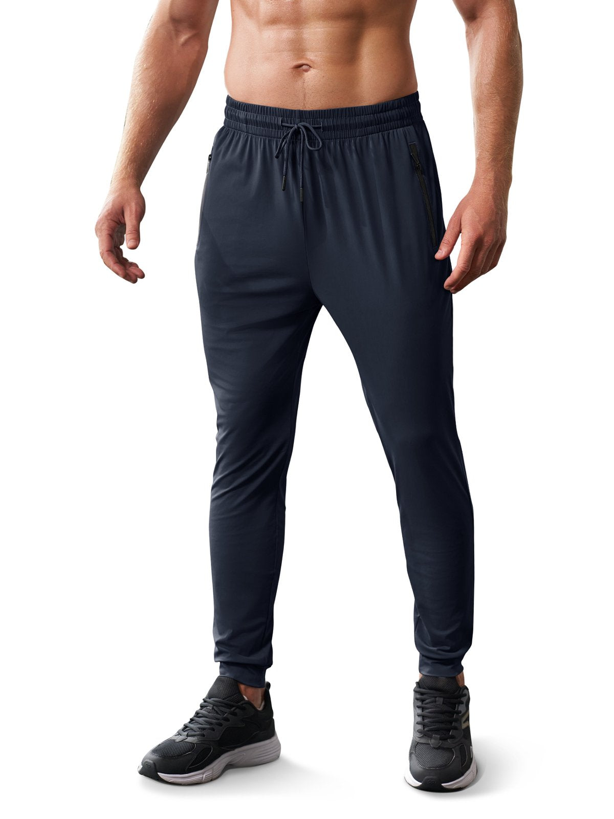 sogami Men's Joggers with Zipper Pockets Elastic Waist Sweatpants Athletic Pants for Jogging,Running