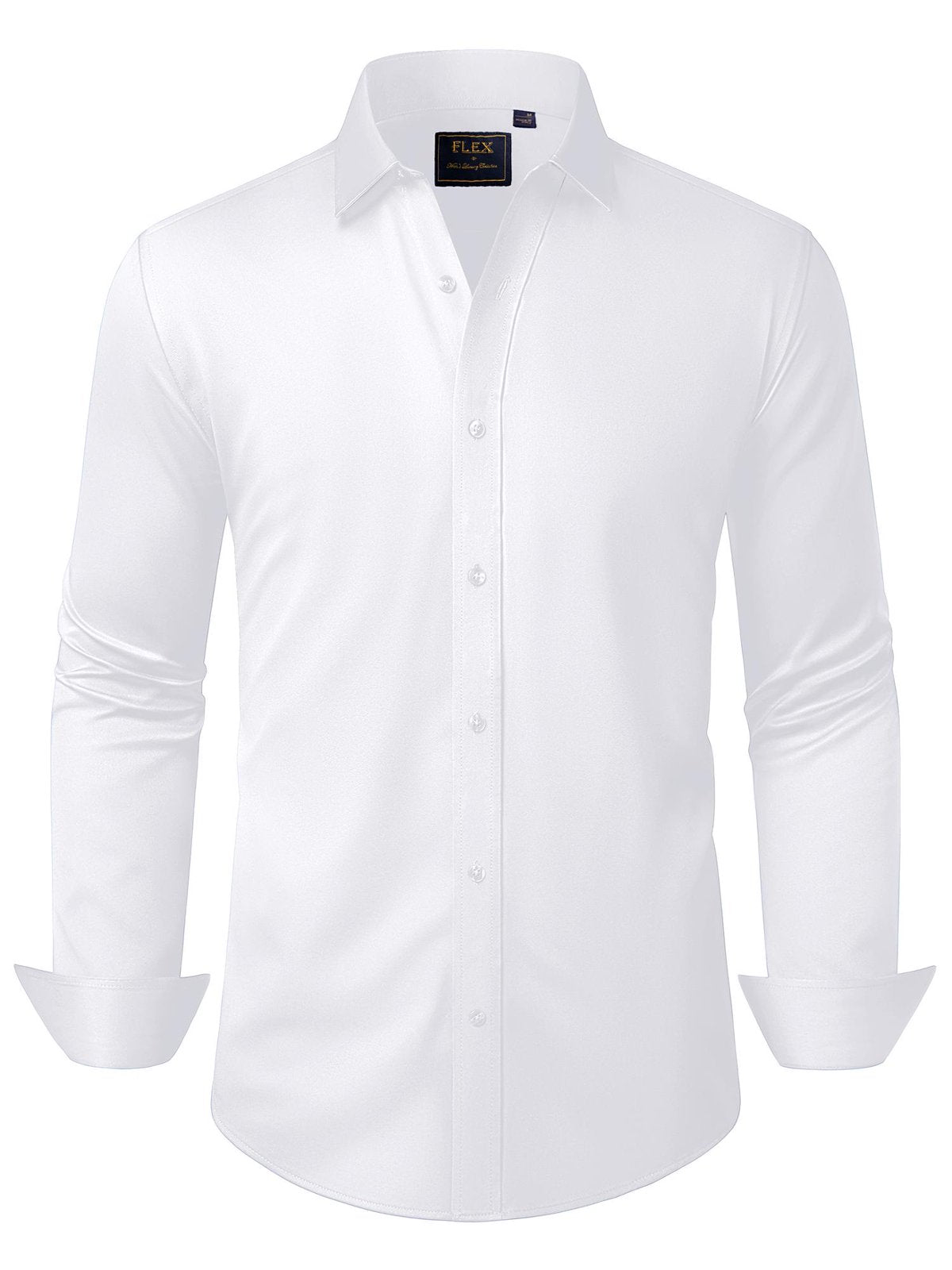 sogami Mens Solid Long Sleeve Dress Shirts Stretch Cotton Business Shirt