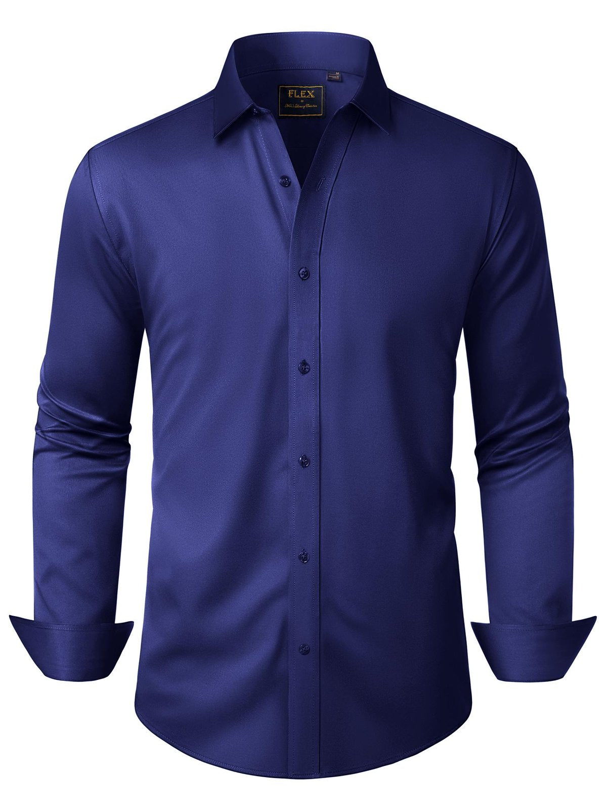 sogami Mens Solid Long Sleeve Dress Shirts Stretch Cotton Business Shirt