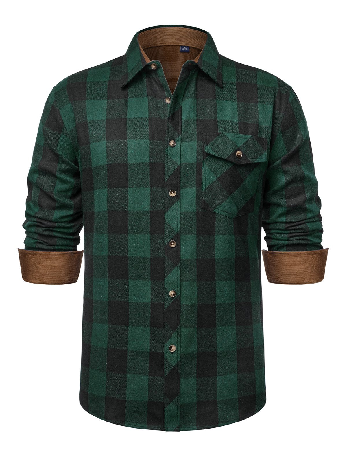 sogami Mens Flannel Shirts Casual Long Sleeve Button Down Plaid Shirts