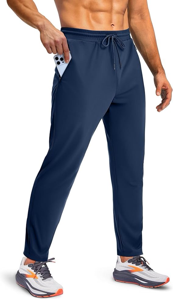 sogami Men's Athletic Sweatpants Joggers with Zipper Pocket Workout Pants For Running
