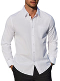 sogami Button Up Shirt Mens Oxford Shirt Casual Long Sleeve White Cotton Dress Shirt For Men Office