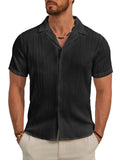 sogami Mens Casual Linen Button Down Short Sleeve Shirts Textured Summer Beach Shirt