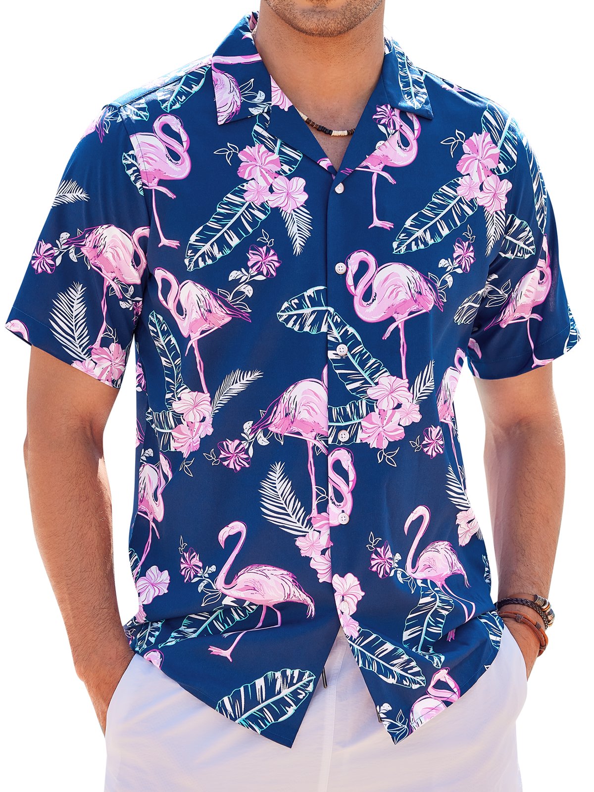 sogami Beach Shirt Short Sleeve Hawaiian Shirts for Men Casual Button Down Shirt