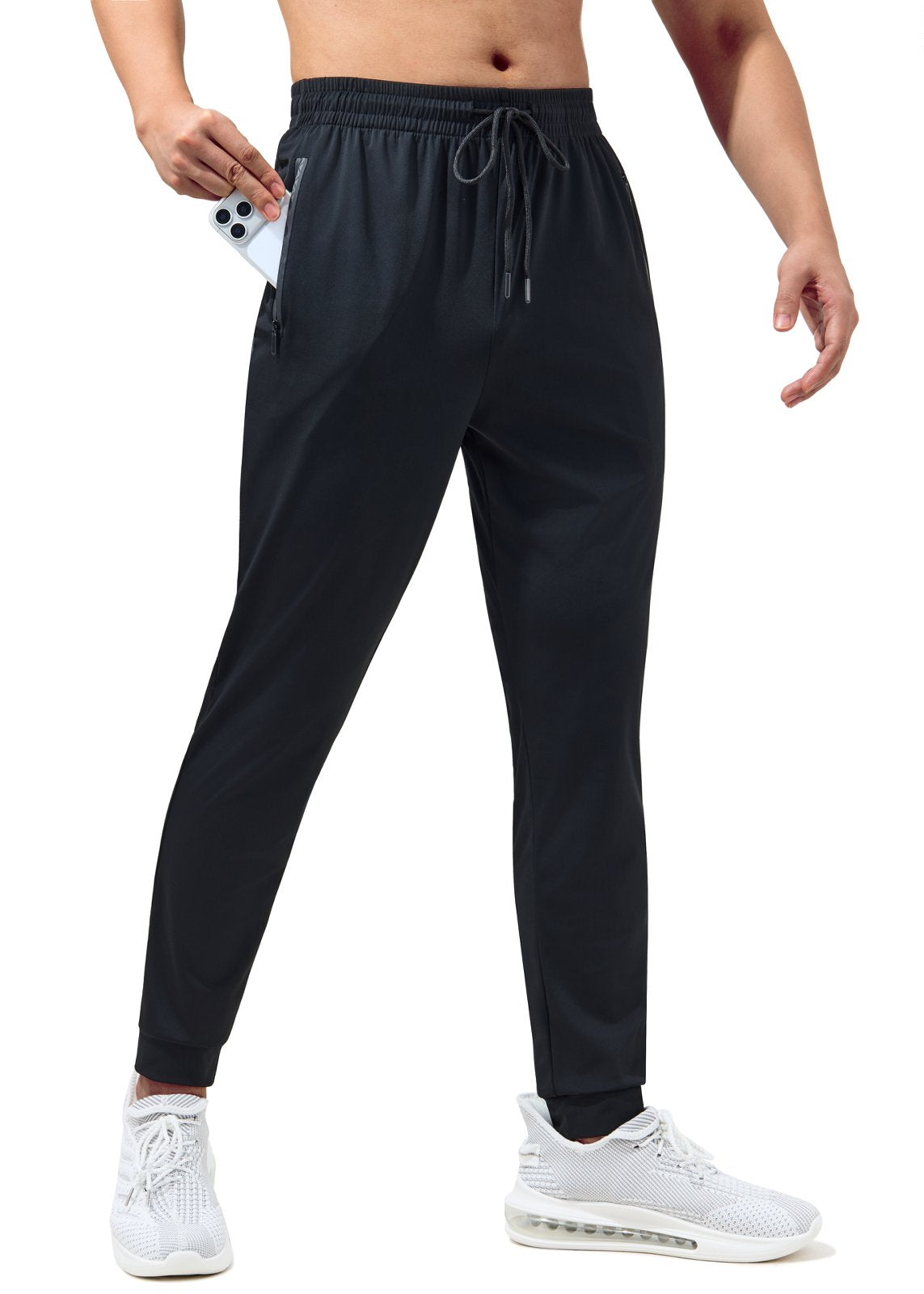 sogami Men's Slim Fit Joggers with Zipper Pockets Workout Pants for Gym