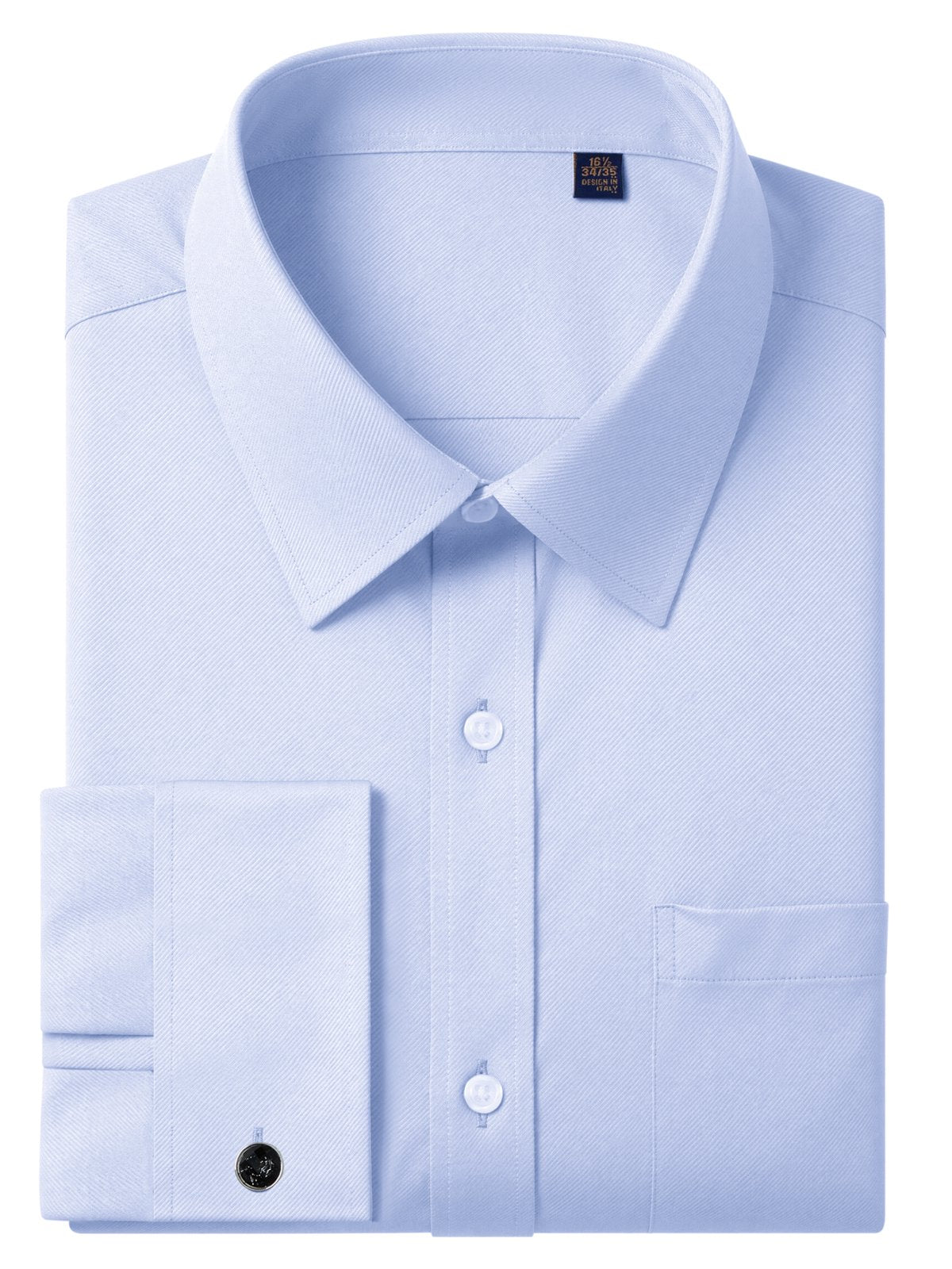 sogami French Cuff Dress Shirt Long Sleeve Regular Fit with Metal Cufflink