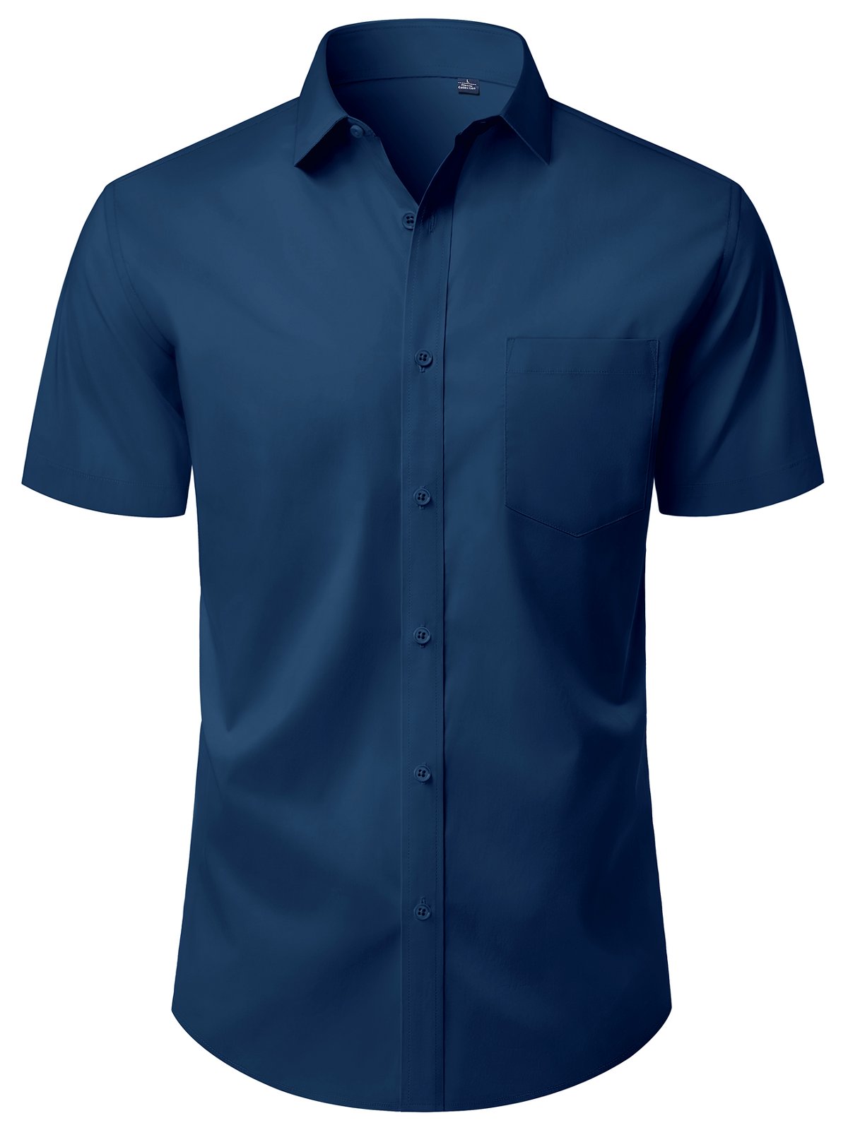 sogami Mens Button Down Work Shirt Stretched Wrinkle Free Short Sleeve White Dresses Shirt For Casual