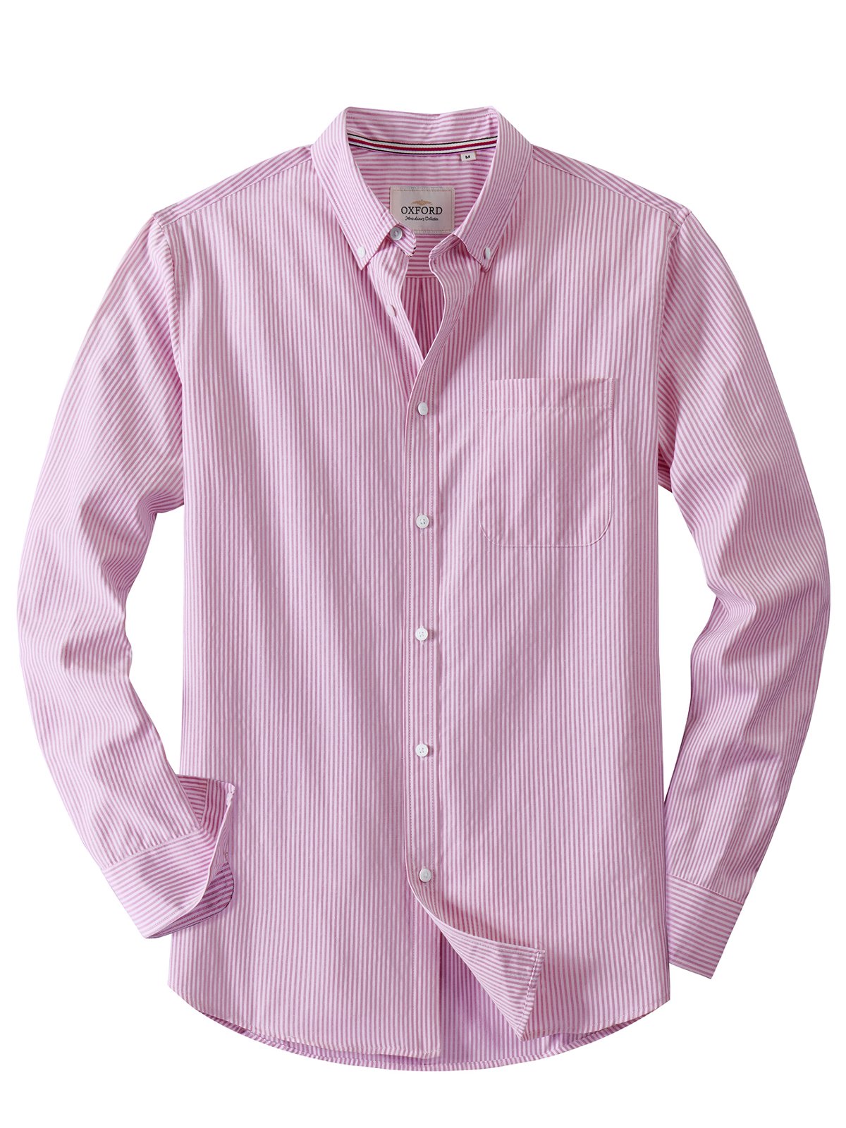 sogami Men's Striped Oxford Shirt Casual Long Sleeve Button Down Shirt