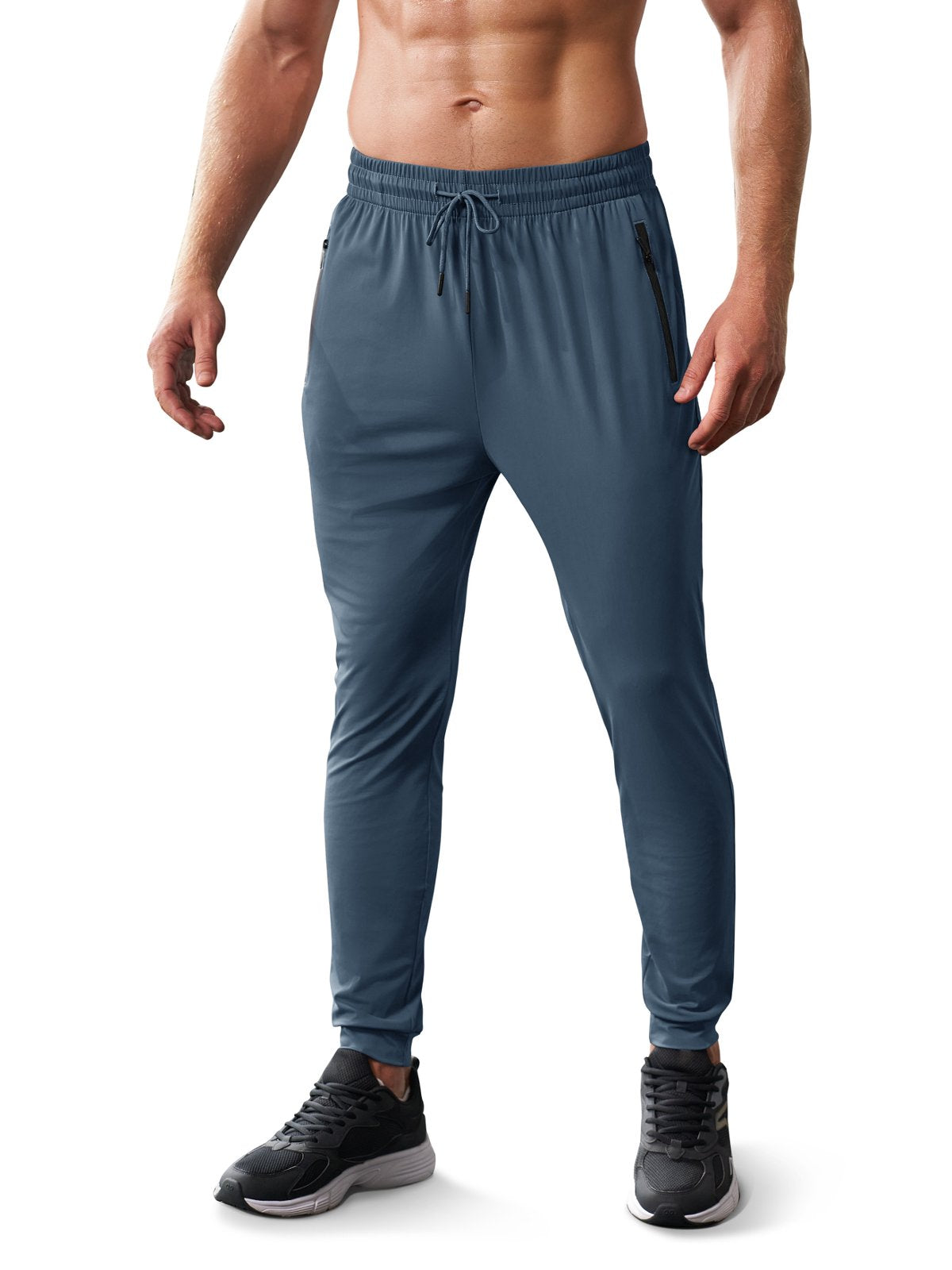 sogami Men's Joggers with Zipper Pockets Elastic Waist Sweatpants Athletic Pants for Jogging,Running